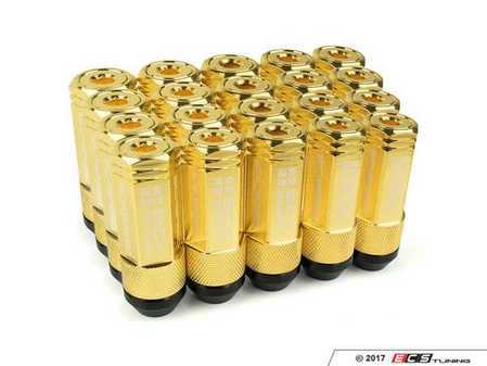 ES#3466864 - SHC3P-24K-14x1.5 - 3-Piece 60mm Capped Lug Nuts - 24K Gold - Set of 20 3-piece locking lug nuts - Sickspeed - Audi Volkswagen