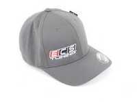 ES#3411263 - 6060020 - Gray ECS Flexfit Cap - L / XL - Featuring full color embroidered ECS Tuning logo on right panel - ECS - Audi BMW Volkswagen Mercedes Benz MINI Porsche