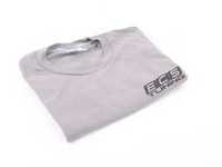 ES#3411388 - 6060353 - Gray ECS Short Sleeve T-Shirt - Large - Featuring black ECS Tuning logo on left chest and full back - ECS - Audi BMW Volkswagen Mercedes Benz MINI Porsche