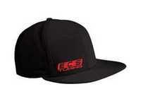 ES#3411265 - 6060040 - ECS Flat Bill Snapback Cap - Black - Featuring red embroidered ECS Tuning logo on right panel - ECS - Audi BMW Volkswagen Mercedes Benz MINI Porsche