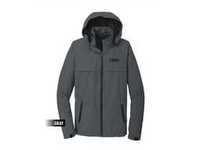 ES#3411298 - 6060154 - Gray ECS Unisex Waterproof Jacket - XL - Featuring black embroidered ECS Tuning logo on left chest - ECS - Audi BMW Volkswagen Mercedes Benz MINI Porsche
