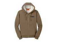 ES#3411312 - 6060183 - Brown ECS Sherpa Fleece Jacket - Large - Featuring black embroidered ECS Tuning logo on left chest - ECS - Audi BMW Volkswagen Mercedes Benz MINI Porsche