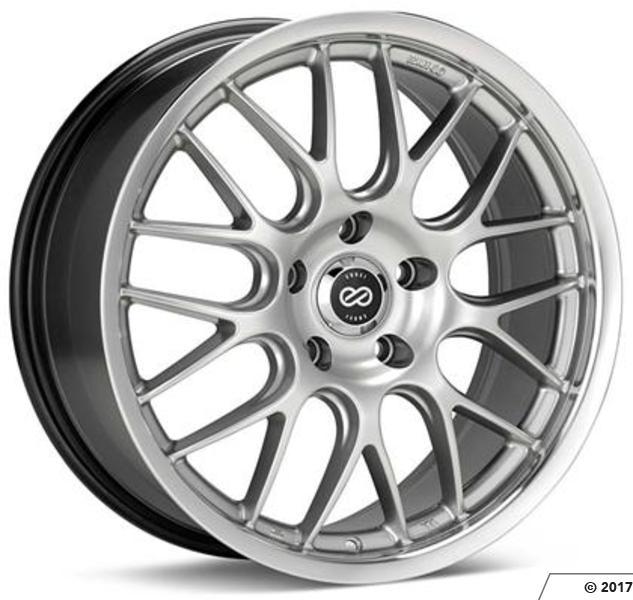 Enkei Lusso 20 x 8.5 40mm Offset 5x114.3 Bolt Pattern Black w/ Machine Lip Wheel