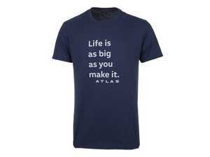 ES#3440474 - DRG003923NVYXL - Life is Atlas T-Shirt - Extra Large - Pre-shrunk 100% cotton t-shirt - Genuine Volkswagen Audi - Volkswagen