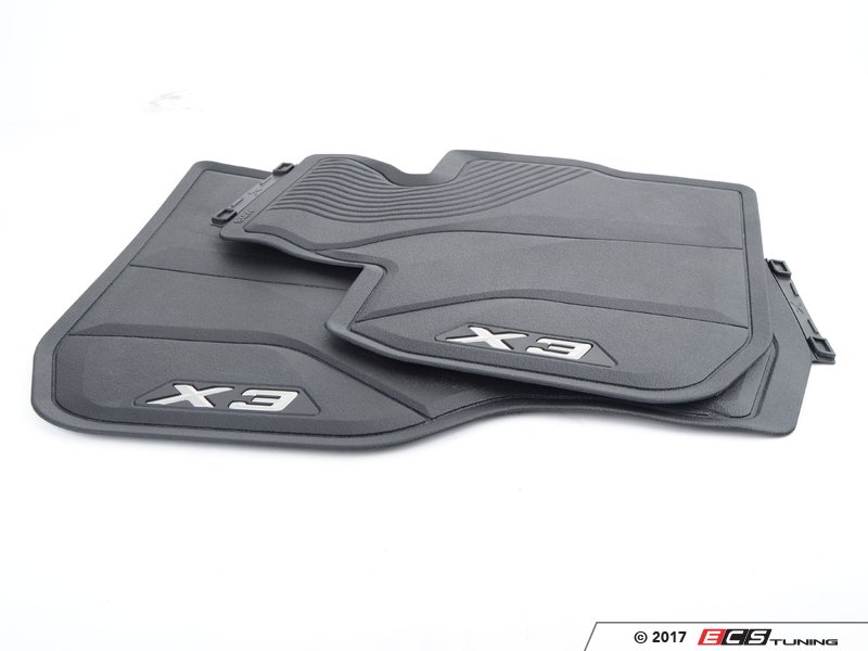 Genuine BMW 51472450511 Black All Weather Rubber Floor Mats Front