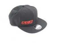 ES#3411265 - 6060040 - ECS Flat Bill Snapback Cap - Black - Featuring red embroidered ECS Tuning logo on right panel - ECS - Audi BMW Volkswagen Mercedes Benz MINI Porsche