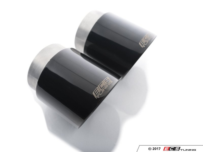 ECS 019490ecs01KT B9 A4/A5 4" DirectFit Exhaust Tips Black