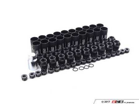 ES#3466865 - SHC3P-BLK-14x1.5 - 3-Piece 60mm Capped Lug Nuts - Black - Set of 20 3-piece locking lug nuts - Sickspeed - Audi Volkswagen