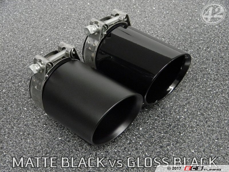42 Draft Designs EX9162CGB 4.0" Clamp On Exhaust Tip Gloss Black