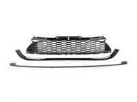 ES#4147952 - GR-MCSR56-B - JCW Style Grille Set (Stock Bumper) - Black - Matte finish upper and lower trim with matte finish center grille - ECS - MINI
