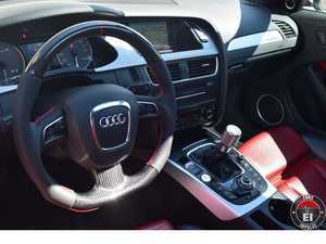 ES#3522548 - B78SW-RRM - Carbon Fiber Flat-Bottom Steering Wheel - Without Shift Paddles - With Red stripe and stitching - Upgrade your wheel to a race inspired flat-bottom design! - Euro Impulse - Audi