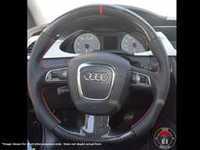 ES#3522546 - B78SW-RRA - Carbon Fiber Flat-Bottom Steering Wheel - With Shift Paddles - With Red stripe and stitching - Upgrade your wheel to a race inspired flat-bottom design! - Euro Impulse - Audi