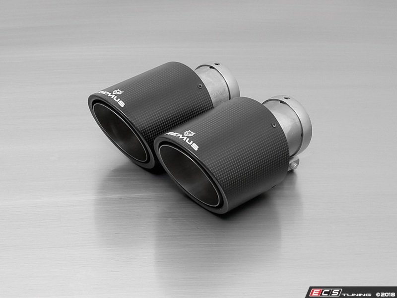Remus - 0026-70CS - 102mm Angled-Cut Carbon Exhaust Tips - Pair