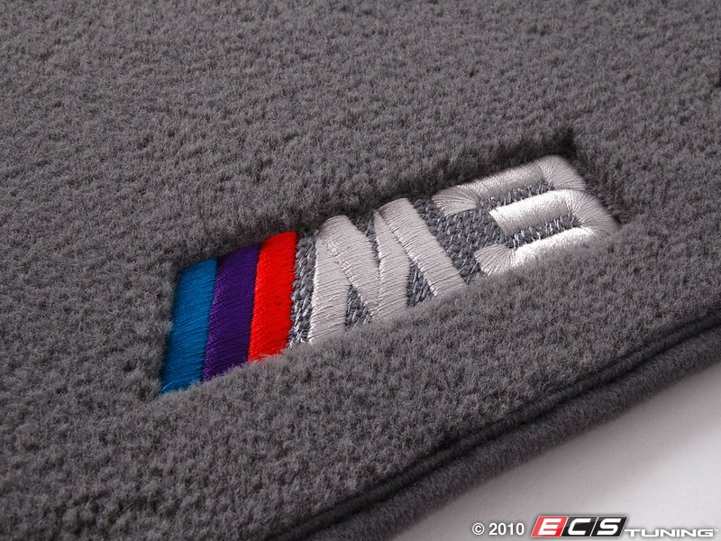 Genuine BMW - 82110136309 - ///M3 Carpeted Floor Mat Set - Gray (82-11-0-136-309)