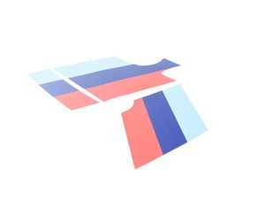 ES#2643424 - 51142337864 - M Performance stripes - Includes front and rear bumper stripes - Genuine BMW M Performance - BMW