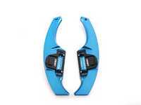 ES#3411649 - 019859ECS01-04 - Aluminum Paddle Shifters - Polished Blue Anodized - Maintain steering control while changing gears with our oversized billet aluminum paddle shifters - ECS - Volkswagen