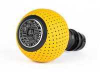 ES#3553010 - GS2SYT - Heavy Weight Shift Knob - Giallo Taurus Yellow Air Leather - Schwarz - Weighing in at approximately 215 grams the added inertial mass makes shifting effort substantially less while speeding up the process at the same time. - Black Forest Industries - Audi Volkswagen