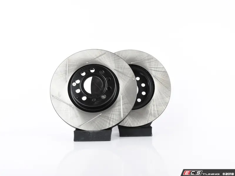 FRONT Performance Cross Drilled Slotted Brake Disc Rotors TB31238