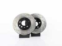 ES#3537334 - 025997ECS0436KT - Front V4 Cross Drilled Brake Rotors - Pair (288x25) - Precision manufactured and featuring an electrostatic rust-inhibiting coating - ECS - Audi Volkswagen