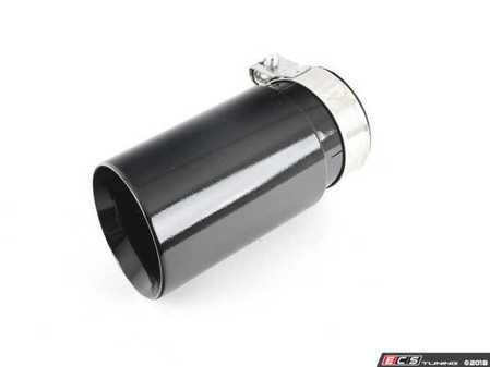 ES#3508473 - EX-91-52CGB - 3.0" Clamp On Exhaust Tip - Gloss Black - Stainless Steel exhaust tip featuring clamp on attachment. 2.5" Inlet / 3" Double Wall, Slant Cut Outlet - 42 Draft Designs - Audi BMW Volkswagen