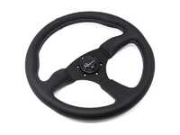 ES#3603861 - 130RML - 130R Motorsport Series Steering Wheel - Genuine Leather w/ Tricolor Stitching - Upgrade your interior styling with a universal, performance styled steering wheel from Renown! Features a 350mm diameter and 50mm depth. - Renown - Audi BMW Volkswagen Mercedes Benz MINI Porsche