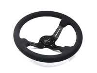ES#3603869 - ChiDS - Chicane Dark Series Steering Wheel - Alcantara Suede - Upgrade your interior styling with a universal, performance styled steering wheel from Renown! Features a 350mm diameter and a 70mm depth. - Renown - Audi BMW Volkswagen Mercedes Benz MINI Porsche