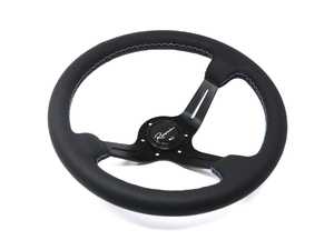 ES#3603871 - ChiML - Chicane Motorsport Series Steering Wheel - Genuine Leather w/ Tricolor Stitching - Upgrade your interior styling with a universal, performance styled steering wheel from Renown! Features a 350mm diameter and a 70mm depth. - Renown - Audi BMW Volkswagen Mercedes Benz MINI Porsche