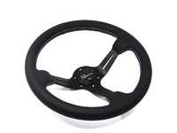ES#3603872 - ChiMP - Chicane Motorsport Series Steering Wheel - Genuine Perforated Leather w/ Tricolor Stitching - Upgrade your interior styling with a universal, performance styled steering wheel from Renown! Features a 350mm diameter and a 70mm depth. - Renown - Audi BMW Volkswagen Mercedes Benz MINI Porsche