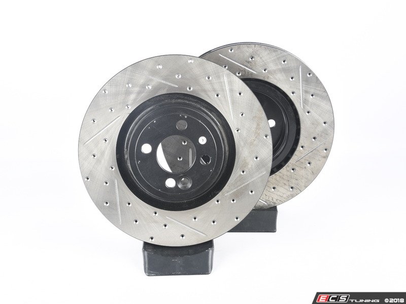 StopTech 127.34160lrKT Front JCW GP2 CrossDrilled & Slotted Brake