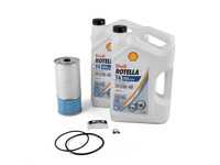 ES#3612639 - 0001802509KT4 - W123 & W126 Diesel Oil Change Kit 15w-40 - Everything you need to perform an engine oil service - Shell - Mercedes Benz