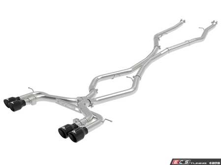 ES#3612868 - 49-36342-B - AFE Mach Force-Xp Muffler Delete Cat Back Exhaust System - MACH Force-XP 3-1/2 IN 304 Stainless Steel Cat-Back Exhaust System w/o Muffler w/ Black Tip - AFE - BMW
