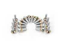 ES#3553135 - 1415BPCD26C-20 - Conical Seat PCD Adjusting Bolt - 14x1.5x27mm - Set Of 20 - Chrome wobble bolts for fitting 5x110 or 5x114.3 wheels to a 5x112 vehicle - HD Tuning - Audi BMW Volkswagen