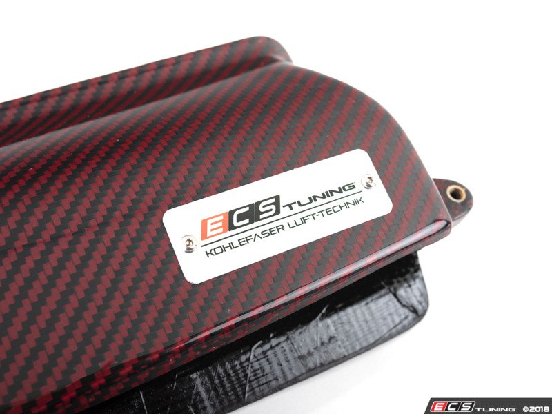 ECS - 017208ECS02KT - Kohlefaser Luft-Technik Dual Inlet Duct Kit - Red ...