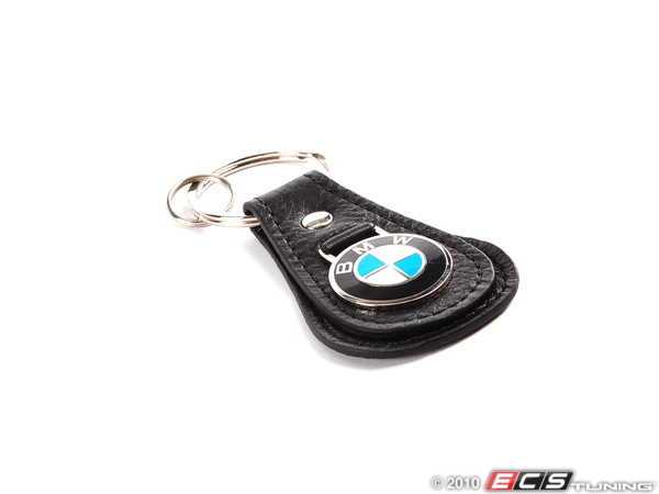 bmw leather teardrop keychain