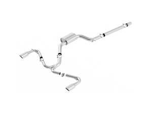 ES#3619128 - 140750 - 3" Stainless Steel Cat-Back System - Featuring 4" single round rolled angle-cut tips - Borla - Volkswagen