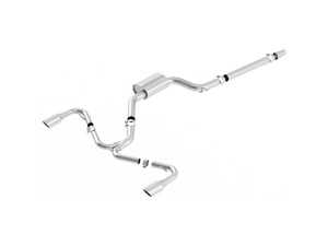 ES#3619133 - 140751 - 3" Stainless Steel Cat-Back System - Featuring 4" single round rolled angle-cut tips - Borla - Volkswagen