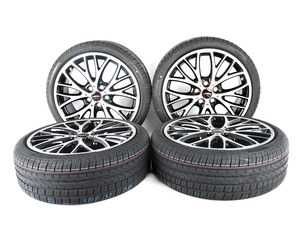 ES#2715108 - 36112349696 - 506 JCW Cross Spoke 18" Wheel and Tire Set (5x112) RDCI Black Machined - Set Of Four With Tires - Mutil spoke wheels featured with Cinturato P7 RF tires, Not for JCW brakes unless using wheel spacers - Genuine MINI - MINI
