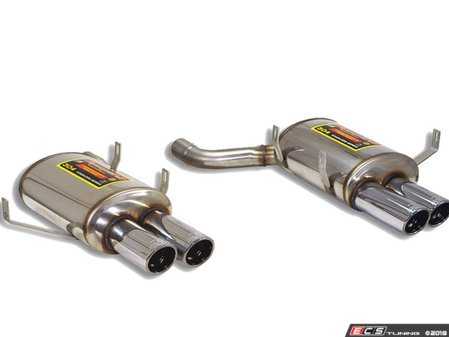 ES#3033219 - 786846.786826 - Supersprint Performance Mufflers - A bit more tame than the race muffler, but still lets out a mean growl from your M5 - Supersprint - BMW