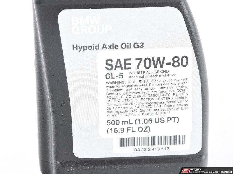 Genuine BMW 83222413512 BMW Hypoid Differential Fluid G3 (83222