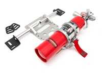 ES#3625866 - FE09H3RSHG250R - Rennline Fire Extinguisher And Universal Mount Package - Clean Agent - Silver mount with Red HalGuard Clean Agent fire extinguisher - Rennline - Audi BMW Volkswagen Mercedes Benz MINI Porsche