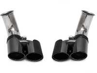 ES#3627073 - FSPOR996QDTLB - Deluxe Quad Style Tips - Black Chrome - Fits Stock (non-PSE) and Fabspeed Exhaust Systems - Fabspeed - Porsche