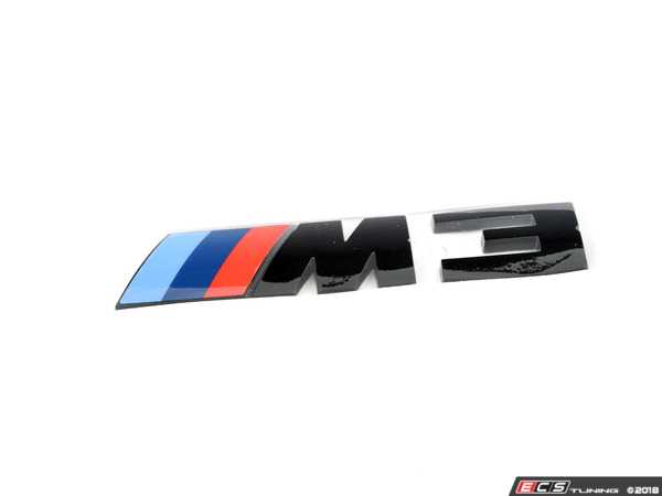 Genuine BMW - 51148068580 - F80 M3 M3 Black Trunk Emblem (51-14-8-068-580)