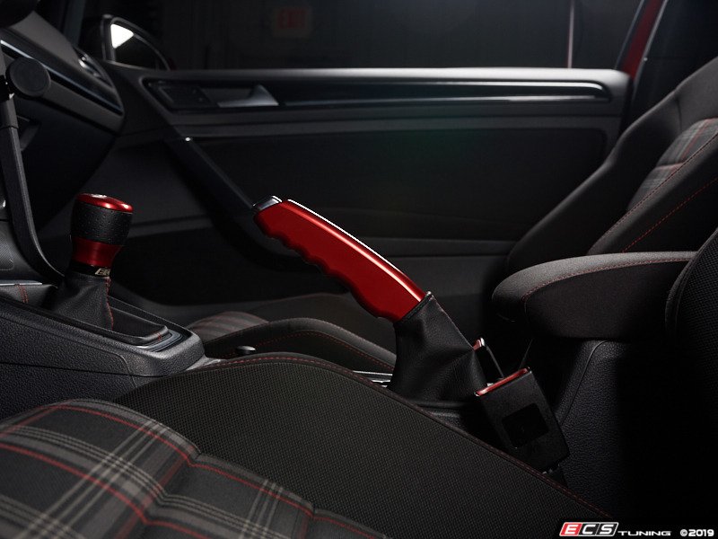 ECS 019789ECS0103 MK7 Billet Aluminum Parking Brake Handle Red