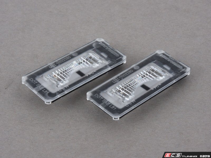 Genuine MINI 51132756227KT Rear License Plate Light Lens Set Of 2