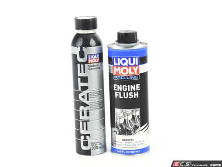 ES#3675484 - CERATECFLUSHKT - Oil Change Additive Package - Proline Engine Flush and Cera Tec Oil Treatment - Recommended every oil change - A two step kit to flush contaminants before putting in fresh oil, and an additive to be added in with your new engine oil - Liqui-Moly - Audi BMW Volkswagen Mercedes Benz MINI Porsche