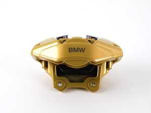ES#2137037 - 34216786743 - Rear BMW Performance Caliper - Left - Gold, featuring "BMW" - Genuine BMW M Performance - BMW