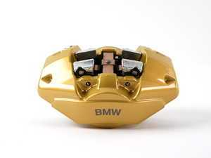 ES#2137038 - 34216786744 - Rear BMW Performance Caliper - Right - Gold, featuring "BMW" - Genuine BMW M Performance - BMW