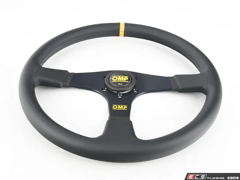 Velocita 380 Racing Steering Wheel - Black/Yellow Leather