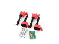 ES#3691929 - 06h905110lkt3 - RS Ignition Service Kit - Add 8V RS3/B9 S4 spark with these red top coil packs and RS7 spark plugs for the ultimate ignition service kit for your 1.8T/2.0T Gen3 engine! - Assembled By ECS - Audi Volkswagen