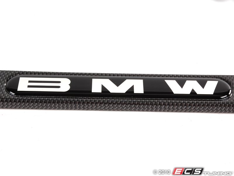Genuine BMW 82110413117 "BMW" License Plate Frame Carbon Fiber